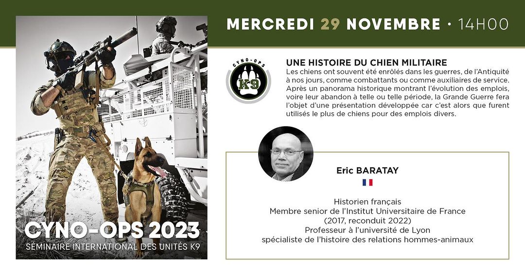 Conférence Cyno Ops 2023 Histoire du chien militaire